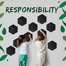 Load image into Gallery viewer, 10 Packs Pin Board Hexagon Felt Board Tiles Bulletin Board Memo Board with 20 Pieces Push Pins, Decoration for Home Office Classroom Wall (Black, 5.9 x 7 Inches/ 15 x 17.7 cm)