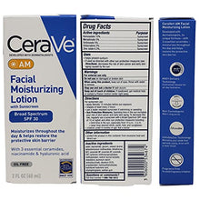 Load image into Gallery viewer, CeraVe Daily Skincare Facial Bundle - Hydrating Facial Cleanser (16 oz), AM Facial Moisturizing Lotion with Sunscreen (2 oz), and PM Facial Moisturizing Lotion (2 oz)