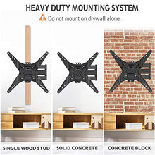 Load image into Gallery viewer, MOUNTUP TV Wall Mount, Full Motion Tilting TV Mount Bracket for Most 26-55 Inch Flat Curved TVs with Articulating Arms, Wall Mount TV Bracket with Max VESA 400X400mm and 88lbs, Fits Single Stud MU0014