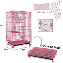 Load image into Gallery viewer, kkkki Luxury 3-Tier Cat Ferret Cage Portable Cat Home Fold Pet Cat Cage Playpen