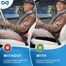 Load image into Gallery viewer, Everlasting Comfort Car and Truck Seat Cushion - Memory Foam Wedge Chair Driving Pillow (Black)