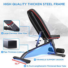 Load image into Gallery viewer, Yoleo Adjustable Commercial Weight Bench Foldable 550lbs Capacity Multiuse Full Body Workout Bench Weight Lifting Sit Up Ab Bench Flat Incline Decline Bench Press for Home Exercise Gym Product Name