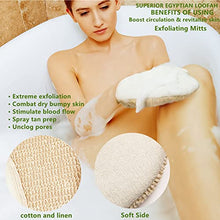 Load image into Gallery viewer, ATTEASAY Exfoliating Natural Loofah Back Scrubber (5 Pack) Exfoliating Loofah Pad Body Scrubber, Made with Eco-Friendly and Biodegradable Shower Luffa Sponge, Loofah for Women and Men