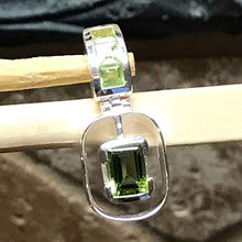 Load image into Gallery viewer, Genuine 1.5ct Green Peridot 925 Solid Sterling Silver Pendant 25mm