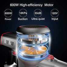 Load image into Gallery viewer, Vacuum Cleaner, 18Kpa Super Suction Vacuum Cleaner, 4 in 1 Corded Stick Vacuum, Easy Empty Dirt Bin, Lightweight& Versatile, Handheld Vacuum with Upgraded LED Motorized Brush