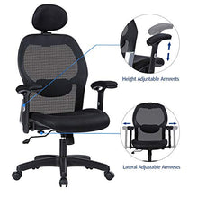 Load image into Gallery viewer, LIANFENG Ergonomic Office Chair, High Back Executive Swivel Computer Desk Chair with Adjustable Armrests and Headrest, Back Lumbar Support, Black