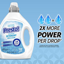 Load image into Gallery viewer, Amazon Brand - Presto Concentrated Liquid Laundry Detergent, Free & Clear, Hypoallergenic, Free of Perfumes Clear of Dyes, 110 Loads, 82.5 Fl Oz