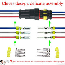Load image into Gallery viewer, YETOR Way Car Waterproof Electrical Connector,16 AWG 3 pin Plug Auto Electrical Wire Connectors Marine for Car, Truck, Boat, and Other Wire Connections.(5 Pack)¡