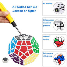 Load image into Gallery viewer, Tresbro Speed Cube Set of 5 Pack - Mirror Cube, Megaminx, 2x2x3 Cuboid Cube, Ivy Skew Cube, SQ-1 Cube, Magic Cube Bundle Puzzle Toys for Kids and Adults