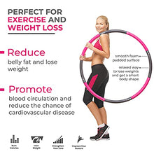 Load image into Gallery viewer, Haunz Exercise Hula Hoop for Adults | Weighted Hula Hoops with Carry Bag for Storage and Jump Rope | Women Workout Equipment Hoola Hoop | 2 lbs Weighted Hula-Hoops for Weight Loss & Burning Fat