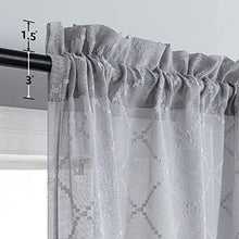 Load image into Gallery viewer, Light Grey Curtains & Drapes for Living Room 84 Inch Length 2 Panels Set Modern Rod Pocket Sheer Window Treatments Curtains for Bedroom Sliding Glass Door 84 Inches Long Gray