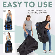 Load image into Gallery viewer, Stroller Bag for Airplane Travel - Baby Stroller Cover for Travelling - Durable Nylon Gate Check Bag with Backpack Straps to Easily Carry and Protect Single, Double, & Umbrella Strollers