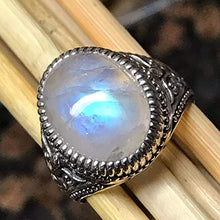 Load image into Gallery viewer, Natural Rainbow Moonstone 925 Sterling Silver Men's Ring Size 8, 9, 9.75, 10, 11, 12, 13