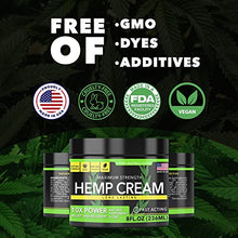 Load image into Gallery viewer, Hemp Cream - Made in USA - 8 fl oz - with Arnica & Hemp Extract - Hemp Oil Cream - Skin, Back, Muscles & Shoulder