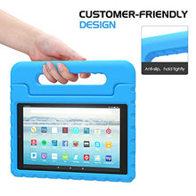 Load image into Gallery viewer, MoKo Case for Fire HD 10 Tablet (5th/7th/9th Generation, 2015/2017/2019 Release), Kids Shock Proof Convertible Handle Light Weight Super Protective Stand Cover Case for Fire HD 10.1 Inch, Blue