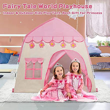 Load image into Gallery viewer, TTLOJ Kids Play Tent for Girls, 420D Thick Oxford Fabric, Princess Playhouse, Pink Castle, Children Fairy Tale Teepee Tent, Indoor Outdoor, Bonus Star Lights, Princess Crown & Wand, Birthday