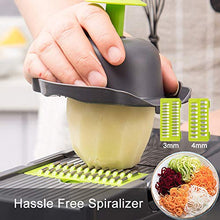 Load image into Gallery viewer, Vegetable Chopper - Spiralizer Vegetable Slicer - Onion Chopper with Container - Pro Food Chopper - Slicer Dicer Cutter - 7 Blades