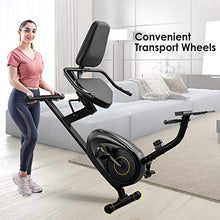 Load image into Gallery viewer, Merax Magnetic Recumbent Exercise Bike with Bluetooth | 8-Level Resistance | Quick Adjust Seat