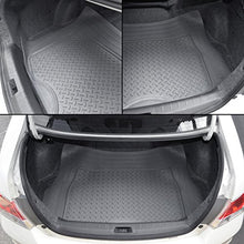 Load image into Gallery viewer, Motor Trend Original FlexTough Beige Rubber Car Floor Mats with Trunk Cargo Liner - All Weather Automotive Floor Mats, Heavy Duty Trim to Fit Design, Odorless Floor Liners for Cars Truck Van SUV