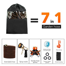 Load image into Gallery viewer, Delxo 2020 Upgrade 50FT Expandable Garden Hose Water Hose with 9-Function High-Pressure Spray Nozzle, Heavy Duty Flexible Hose, 3/4" Solid Brass Fittings Leakproof Design