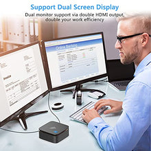 Load image into Gallery viewer, Mini PC, Quad Core Ιntel Celeron J3455 Mini Desktop Computer Windows 10 Pro(64-bit), 4GB DDR3/64GB eMMC Small Computer 4K Support 2.5" SSD/mSATA SSD/2.4G+5G Dual WiFi for Home Business Education