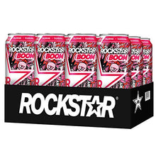 Load image into Gallery viewer, Rockstar, Boom Energy Drink with Caffeine and Taurine 16oz Cans Pack Packaging May Vary, Whipped Strawberry, 12 Count