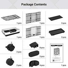 Load image into Gallery viewer, SONGMICS 4-Level Small Animal Pet Cage, Ferret Chinchilla Playpen Hutch with 3 Platforms, 3 Ramps, Leakproof Litter Tray, 3 Doors, and Lockable Wheels, Black UPSC02BK