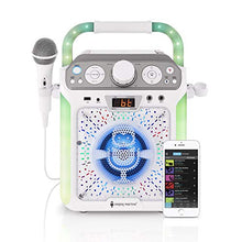Load image into Gallery viewer, Singing Machine SML682BTW Groove Cube CDG Karaoke System, White, (SML682BTWD)