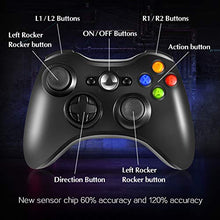 Load image into Gallery viewer, Wireless Controller for Xbox 360, Astarry 2.4GHZ Game Controller Gamepad Joystick for Xbox & Slim 360 PC Windows 7, 8, 10 (Black)