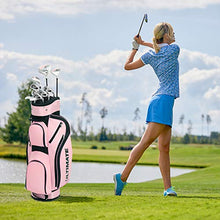 Load image into Gallery viewer, Tangkula Womens Golf Clubs Package Set 10 Pieces Right Hand, Includes 460cc Alloy Driver, 3# Fairway Wood, 4# Hybrid, 6#, 7#, 8#, 9# & P# Irons, Free Putter, Golf Club Set (Pink)