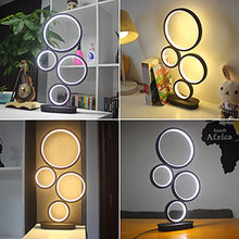 Load image into Gallery viewer, LENIVER LED Table Lamp, Modern Dimmable Bedside Table Light, 18W, 3 Color Modes, for Living Room, Bedroom, Office, Nightstand, Bookshelf (Black)