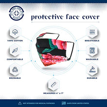Load image into Gallery viewer, Medi+Sons Supply Washable 3 Layer Designer Women's Face Mask Covering, Floral and Tropical Designs, 3 Pack