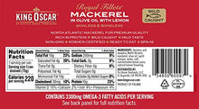 Load image into Gallery viewer, King Oscar Skinless & Boneless Mackerel in Olive Oil & Lemon, 4.05 oz. Cans (Pack of 12)
