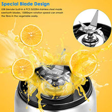 Load image into Gallery viewer, Smoothie Blender Cup,LINBO Portable Blender Juicer Cup, Multifunctional Small Blender for Shakes and Smoothies,Usb Rechargeable, Stainless Steel, Borosilicate Glass