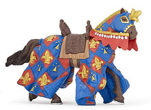Load image into Gallery viewer, Papo Blue Fleur De LYS Horse Figure, Multicolor