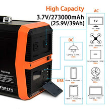 Load image into Gallery viewer, Sungzu Portable Power Station 1000W, 1010Wh Portable Solar Generator Lithium Battery Backup Power Inverter with 2 110V AC Outlet, 2 DC, 4 USB for Home and Outdoor Camping Emergency