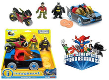 Load image into Gallery viewer, Fisher-Price Imaginext DC Super Friends, Batmobile & Cycle, What’s the coolest way for kids to cruise around Gotham City