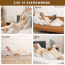 Load image into Gallery viewer, Betterhood 5pcs Orthopedic Bed Wedge Pillow Set, Adjustable Memory Foam Pillows, Post Surgery Foam for Back Support, Neck and Leg Pain Relief, Acid Reflux, Snoring for Sleeping, Sitting Pillow