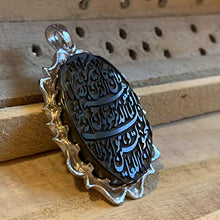 Load image into Gallery viewer, Hadeed e chini Pendant hadeed stone Sang e Hadeed | AlAliGems | Hematite Islamic Pendant for