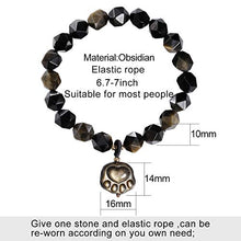 Load image into Gallery viewer, Jewever Obsidian Cat Claw Bracelet Speciacl-cut-shape Elastic Simple Design Stretch Woman Jewelry