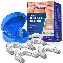 Load image into Gallery viewer, ASRL Mouth Guard for Clenching Teeth at Night, Night Guards for Teeth Grinding (4 Pack, 2 Sizes)