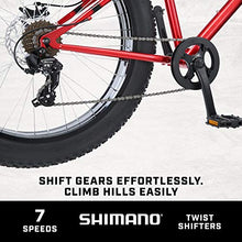 Load image into Gallery viewer, Mongoose Dolomite Fat Tire Mens Mountain Bike,17-Inch/Medium High-Tensile Steel Frame, 7-Speed, 26-inch Wheels, Red