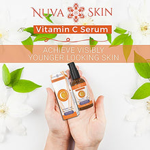 Load image into Gallery viewer, Nuva Skin Vitamin C Serum for Face and Eyes w/Hyaluronic Acid & Liquid Vitamin E - Natural Anti Aging, Anti Wrinkle Facial Treatment – Antioxidant Moisturizer for Acne, Scars & Even Skin Tone