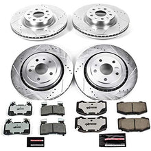 Load image into Gallery viewer, Power Stop K7226-26 Front and Rear Z26 Carbon Fiber Brake Pads with Drilled & Slotted Brake Rotors Kit