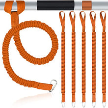 Load image into Gallery viewer, 6 Pieces Kayak Paddle Leash Stretchable Paddle Rope Nylon Adjustable Kayak Coiled Rod Leash Lanyard Kayak Traction Rope for Kayak Canoe SUP Paddles Surfboard Fishing Poles Rods Accessories (Orange)