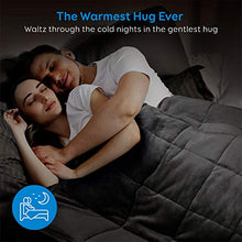 Load image into Gallery viewer, BUZIO Sherpa Fleece Weighted Blanket for Adult, 15 lbs Thick Fuzzy Bed Blanket with Soft Plush Flannel, Dual Sided Cozy Fluffy Blanket, 48 x 72 inches, Grey