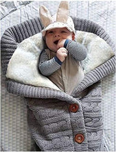 Load image into Gallery viewer, XMWEALTHY Unisex Infant Swaddle Blankets Soft Thick Fleece Knit Baby Girls Boys Stroller Wraps Baby Accessory Grey
