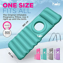 Load image into Gallery viewer, HOLO The Original Inflatable Pregnancy Pillow, Pregnancy Bed + Maternity Raft Float with a Hole to Lie on Your Stomach During Pregnancy, Safe for Land + Water, Mint