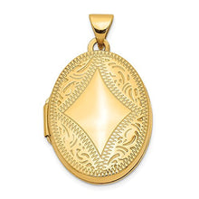 Load image into Gallery viewer, 14k Yellow Gold Oval Photo Pendant Charm Locket Chain Necklace That Holds Pictures Fine Jewelry For Women Gifts For Her