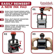 Load image into Gallery viewer, Heavy Duty Style Office Date Stamp with Posted - Self Inking Dater - Style A - Red Ink Color